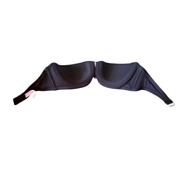 Victoria's Secret Swim | Black Jeweled Accented Bandeau Top Only, Sz 32 D. - Picture 8 of 14